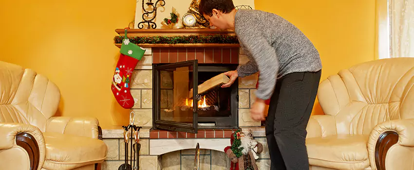 Rusted Metal Fireplace Restoration in Logan, Utah